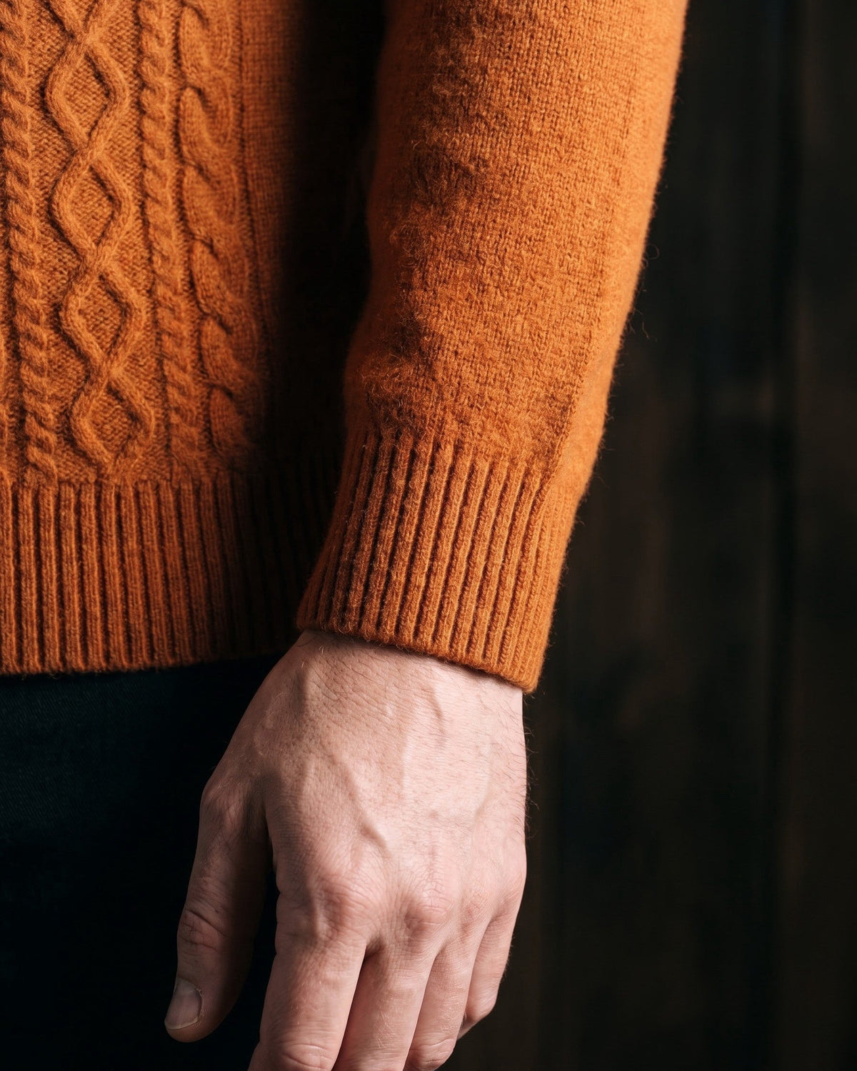 Giulio Wool Cable-Knit Turtleneck Sweater